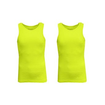 Galaxy By Harvic Men's Heavyweight Ribbed Tank Top-2 Pack