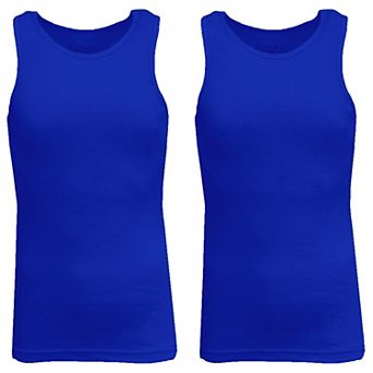 Galaxy By Harvic Men's Heavyweight Ribbed Tank Top-2 Pack