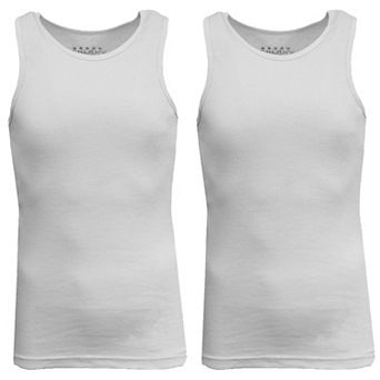 Galaxy By Harvic Men's Heavyweight Ribbed Tank Top-2 Pack
