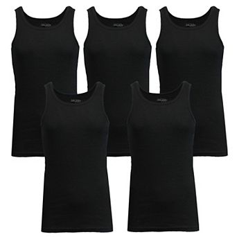 Galaxy By Harvic Men's Heavyweight Ribbed Tank Top-5 Pack