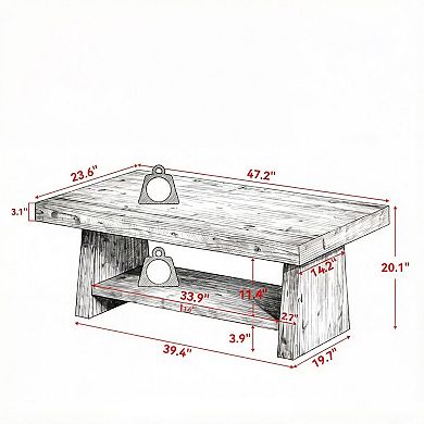 Rustic End Table for Bedroom