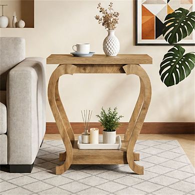 Tea table, side table, coffee table, with storage rack