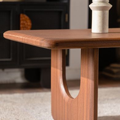 Trikiousd 47.24" Rectangular Wood Coffee Table with U-Shaped Legs