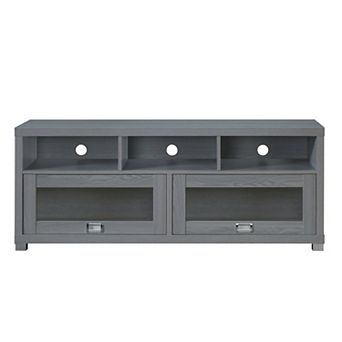 Trikiousd TV Stand for TVs Up to 65 Inch with Glass Door Storage Cabinet