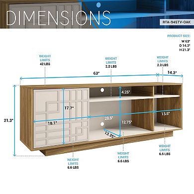 Trikiousd Contemporary TV Stand for TVs Up to 70 Inch Floating Base Design