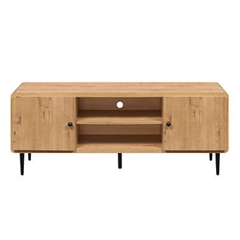 Trikiousd Mid-Century Modern TV Stand for TVs Up to 60 Inch with Storage
