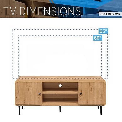 Trikiousd Mid-Century Modern TV Stand for TVs Up to 60 Inch with Storage