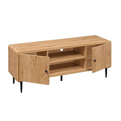 Trikiousd Mid-Century Modern TV Stand for TVs Up to 60 Inch with Storage