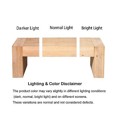 Trikiousd 49" Rustic Wood Coffee Table for Modern Farmhouse Living Room