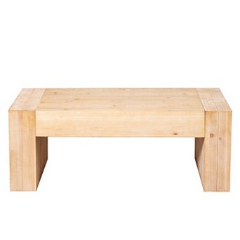 Trikiousd 49" Rustic Wood Coffee Table for Modern Farmhouse Living Room