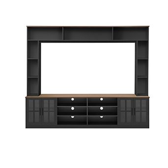 Trikiousd 95.5" Wall Unit Entertainment Center for TVs Up to 80 Inch with Bookshelves