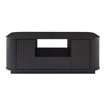 Trikiousd 46.5" Modern Luxury Oval Coffee Table with Drawers and Hidden Storage