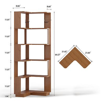 Trikiousd Set of 2 Modular Bookcases Free Combination Storage Shelves