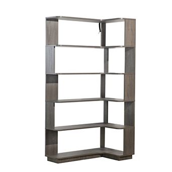 Trikiousd Freestanding Corner Bookcase 5 tier Open Storage Shelf
