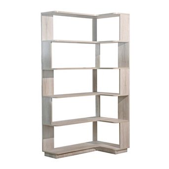 Trikiousd Freestanding Corner Bookcase 5 tier Open Storage Shelf