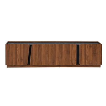 Trikiousd TV Stand Modern Storage Cabinet with Marble Top and Adjustable Shelves