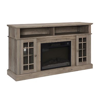 Trikiousd TV Stand with 23" Fireplace and Storage for TVs up to 65"