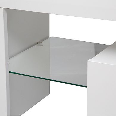 Trikiousd High Gloss TV Stand with LED Lights for TVs up to 65"