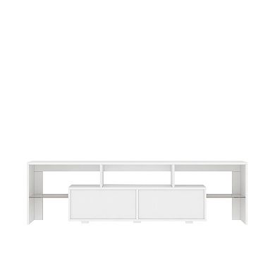 Trikiousd High Gloss TV Stand with LED Lights for TVs up to 65"