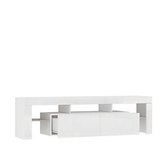 Trikiousd High Gloss TV Stand with LED Lights for TVs up to 65"