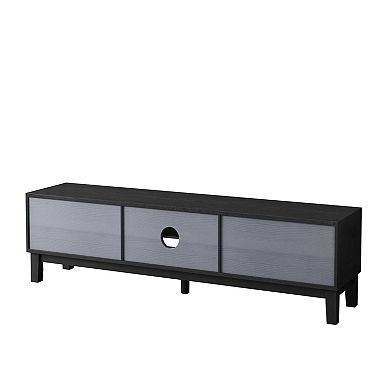 Trikiousd Mid Century TV Stand with 4 Drawers for TVs up to 75"