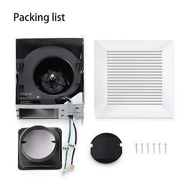 110 CFM Ceiling Bathroom Exhaust Fan in White