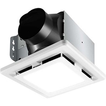 110 CFM Ceiling Bathroom Exhaust Fan with Light in White