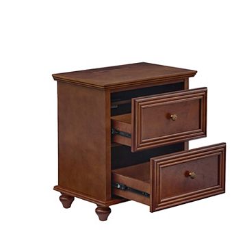 Trikiousd Wooden Nightstand Bedroom End Table Bedside Table with Charging Station