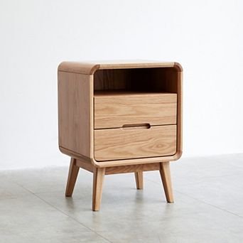 Trikiousd Solid Wood Nightstand Bedside Table Cabinet