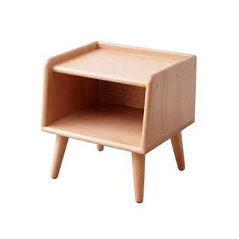Trikiousd Solid Wood Nightstand Bedroom End Table Bedside Table