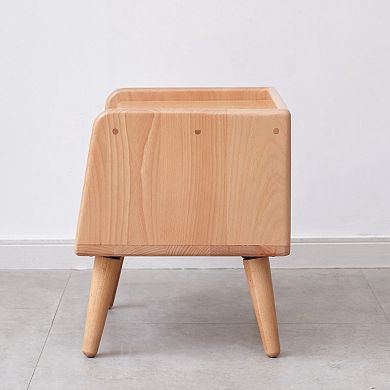 Trikiousd Solid Wood Nightstand Bedroom End Table Bedside Table