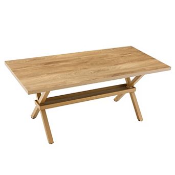 Trikiousd Rectangular Dining Table Large Kitchen Table for 6-8 People