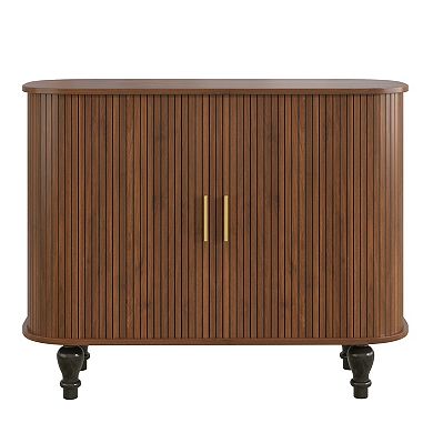 Trikiousd Sliding Tambour Doors Wine Bar Cabinet Wine Coffee Station