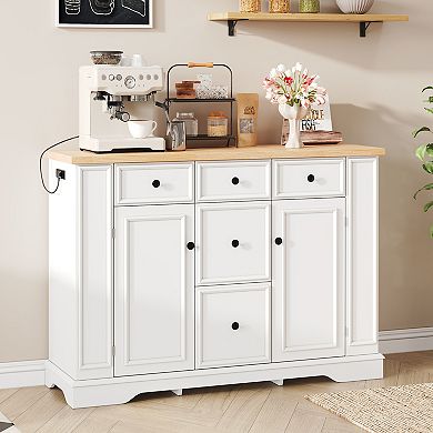 Trikiousd Kitchen Sideboard Storage Cabinet Console Table Entryway Side Cabinet