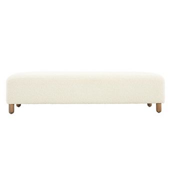 Trikiousd Rectangular Bench Entryway Shoe Bench Ottoman