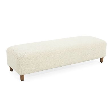 Trikiousd Rectangular Bench Entryway Shoe Bench Ottoman