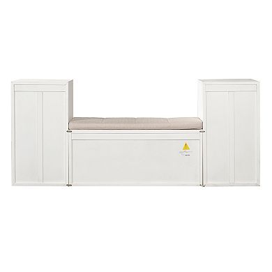 Trikiousd Entryway Storage Bench with Cushion