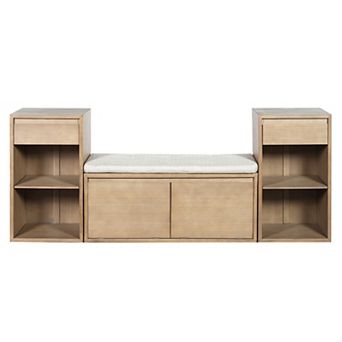 Trikiousd Entryway Storage Bench with Cushion