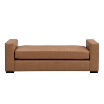 Trikiousd Faux Leather Bench End of Bed Ottoman