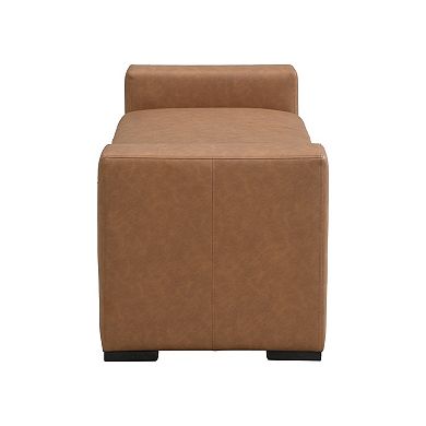 Trikiousd Faux Leather Bench End of Bed Ottoman