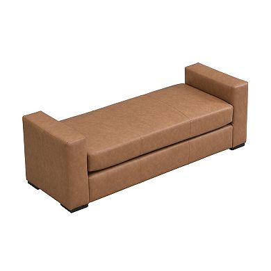 Trikiousd Faux Leather Bench End of Bed Ottoman