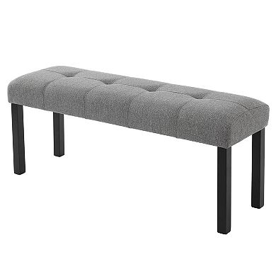 Trikiousd Tufted Linen Dining Bench