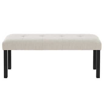 Trikiousd Tufted Linen Dining Bench