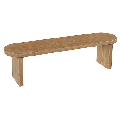 Trikiousd Pine Wood Dining Bench for 2-3 People
