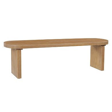 Trikiousd Pine Wood Dining Bench for 2-3 People