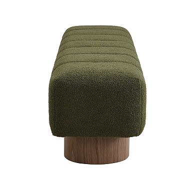 Trikiousd Upholstered Dining Bench End of Bed Entryway Bench Ottoman