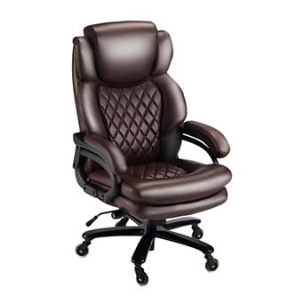 Trikiousd Tall Executive Office Chair Wide Spring Seat Ergonomic Swivel Desk Chair