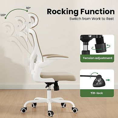 Trikiousd Ergonomic Mesh Office Chair with Headrest, Adjustable Lumbar Support High Back Desk Chair