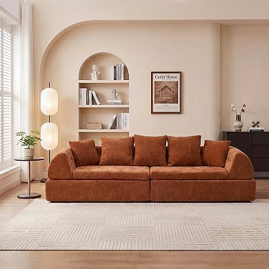 Trikiousd Modular Sectional Sofa 4 Seat Sofa Boneless Couch