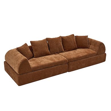 Trikiousd Modular Sectional Sofa 4 Seat Sofa Boneless Couch